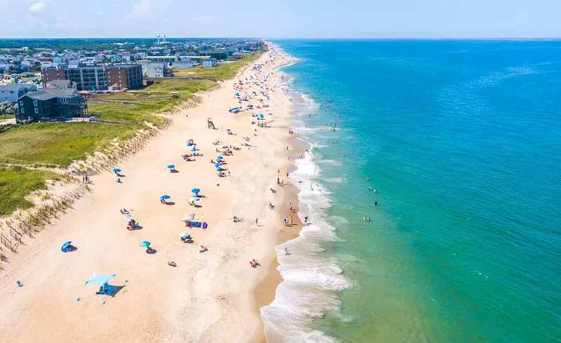 Beach scene of the outer banks