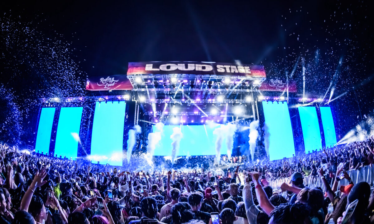 Concert with crowd at Rolling Loud Festival in Miami