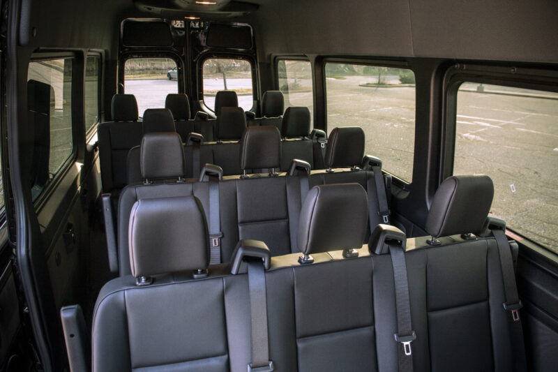 Sprinter passenger seating and interior cabin view