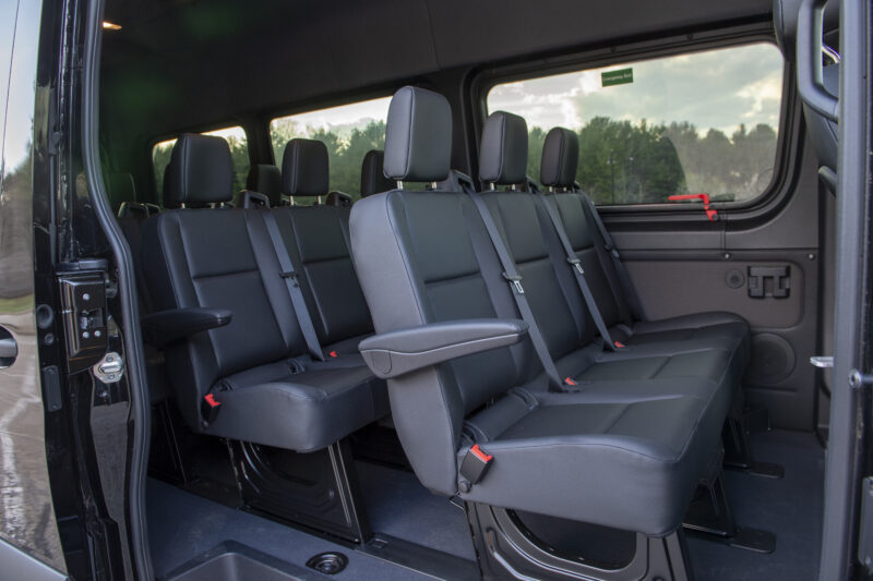 Sprinter passenger seating view from side door